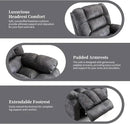 Massage Recliner Chair with Heat and Massage, Soft Fabric Ergonomic Manual Reclining Chairs, Heavy Duty Reclining Sofa Chair with Side Pockets for Living Room (D-Grey) by CozyNest Decor