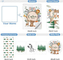 Personalized Baby Crib Bedding Set, 5 Pcs Custom Nursery Bedding Set for Girl Boy, Soft Jungle Animals Crib Set with Name, Double Layer Baby Bedding Crib Set, Toddlers Infants Customized Gift by TinyTreasures Baby Boutique