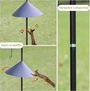 Bird Feeding Station Kit with Squirrel Baffle Bird Feeder Pole with Suet Cage Mesh Tray Fruit Hook Double W Hook for Attracting Wild Birds and Hanging Planter Hanger Lights by GreenHaven Gardens