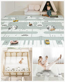 Baby Floor Play Mat 47"x47" Baby Playpen Mat, Foldable Baby Girl Playmat, Reversible Waterproof Foam Play Mats for Baby, 0.4 inch Crawling Baby Mat for 50" X 50" & 47"x47" Playpen(47*47*0.4) by TinyTreasures Baby Boutique