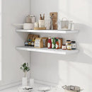 40" Floating Shelves for Wall, 12" Deep Slim White Floating Shelves, Wall-Mounted Shelves for Bedroom, Living Room, Kitchen, Bathroom - Set of 2 by CozyNest Decor