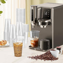100 Pack - 24 oz Clear Plastic Cups with Lids and Straws, Sturdy & Food Safe Iced Coffee Cups with lids, Disposable Plastic Smoothie Cups for Cold Drinks by TinyTreasures Baby Boutique