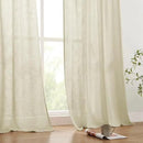 Joydeco Linen Curtains 96 inches Long 2 Panels Set,Light Filtering Curtains for Living Room Bedroom, Window Long Drapes with Rod Pockets Back Tab (W52 x L96 Inch, Natural) by CozyNest Decor