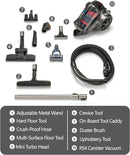 Prolux RS4 Lightweight Bagless Canister Vacuum with HEPA Filtration Premium Button Lock Tools and Automatic Cord Rewind