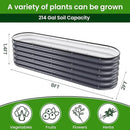 17" Tall Raised Garden Beds Outdoor - Galvanized Aluminum-Magnesium Stainless Steel Durable Metal Planter Box for Growing Plants, Vegetables, Flowers, Fruits(Deep Grey) by GreenHaven Gardens