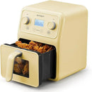 BUYDEEM F51 8-in-1 Air Fryer 4.2QT, Retro Countertop Airfryer Oven with Visible Window, Shake Reminder, One-touch Control with LCD Display, Mellow Yellow by CozyNest Decor