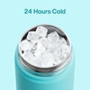 Insulated Water Bottle with Straw Stainless Steel Water Bottle, Leak-Proof, BPA-Free, Double Wall Vacuum Keeps Cold for 24 Hours for Sports, Travel, School (18 oz, Aquamarine Blue) by CozyNest Decor