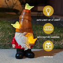 Solar Garden Figurine, Cute Resin Gnome Sculpture, Garden Statues Outdoor Decor, Funny Gnome Gift Sculpture Decoration for Home Patio Yard Lawn Porch Ornament by GreenHaven Gardens