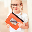 RECUTMS Photo Album 4x6 200 Photos, Leather Cover Wedding Family Photo Albums Holds 200 Horizontal 4x6 Photos (Orange) by TinyTreasures Baby Boutique