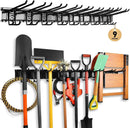 ELEAD 48 Inches Garage Storage, Garage Organization, Garden Tool Organizer Wall Mount, 9 Adjustable Heavy Duty Metal Hooks, Holds Up to 730 lbs, Yard Tool Organizer for Garden, Yard, and Shed by GreenHaven Gardens