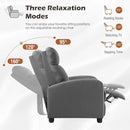 BestMassage | Recliner Chair | No Massage Function | Textile Grey | with Lumbar Support, Adjustable Push Back, Wide Armrests, Footrest & Padded Seat | Easy Assembly | for Living Room, Home Theatre by CozyNest Decor