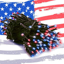 HOME LIGHTING 200 LED 66FT Fairy String Lights, July 4th Patriotic Light with 8 Lighting Modes, Mini Lights Plug in for Indoor Outdoor Independence Day Tree Holiday Party Decor, Red Blue & White by TinyTreasures Baby Boutique