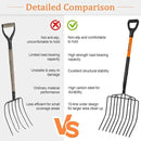 Pitchfork for Gardening, 10 Tines Pitch Fork with Non-Slip Handle, Heavy Duty Pitch Fork for Mulching, 45 Inches by GreenHaven Gardens
