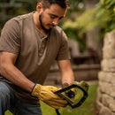 DULFINE Leather Work Gloves for Men & Women, Reinforced Durable Gardening Gloves,Cowhide Work Gloves,Puncture & Cut Resistant by GreenHaven Gardens