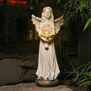 Angel Statue for Garden - 16.3 inches Guardian Solar Garden Statue, Gardening Gifts for Mom Grandma Lawn Ornaments Figurines for Outdoor Decor by GreenHaven Gardens