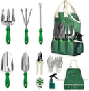 11-Piece Gardening Tool Set, Garden Tool Kit with Tote Bag, Adjustable Apron, and Gardening Accessories, Perfect Gardening Gifts for Women and Men by GreenHaven Gardens