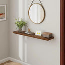 Floating Shelves 48 Inch Long, 48"W x 9"D Wall Shelf Invisible Bracket, 9 Inch Deep Floating Shelf for Wall, Rustic Wooden Shelves for Living Room, Kitchem, Bedroom, Rustic Brown Color, Set of 1 by CozyNest Decor
