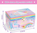 Jewelkeeper Unicorn Musical Jewelry Box for Little Girls - Kids Jewelry Box with Pullout Drawer - Music Jewellery Box with Necklace and Bracelet - Gift Set for Kids - Children's Jewellery Storage Case by TinyTreasures Baby Boutique