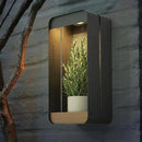 Grand patio Outdoor LED Solar Power Wall Sconce Shelf Planter, Waterproof Decor Wall Lamp Light for Porch, Patio. Solar Energy, Black(L-Rectangle) by GreenHaven Gardens