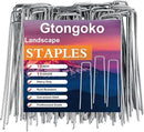 Gtongoko Landscape Staples 10 Inch 11 Gauge 120 Pack Garden Stakes Upgraded Tent Stakes Galvanized SOD Pins Ground Stakes Yard Stakes for Weed Barrier Fabric Ground Plant Cover Stakes Outdoor Décor by GreenHaven Gardens