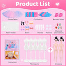 AHCo. Fashion Designer Kit with 5 Mannequins & 2 Extra Poseable Dolls, Sewing & Arts Crafts Kit for Girls Ages 5 6 7 8-12, Creative Birthday Gift for Kids by TinyTreasures Baby Boutique