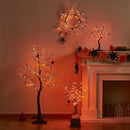 LITBLOOM Halloween Tree with Lights Plug in 4FT 150 Orange Fairy Lights, Lighted Black Spooky Tree for Indoor Outdoor Home Fall Halloween Decoration by CozyNest Decor