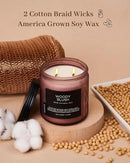 M&SENSE Rose Oudwood Scented Candle, 11.6oz 70 Hours Natural Soy Wax Long Lasting Slow Burning Candles, 2 Wick Relaxing Aromatherapy Gifts for Home Decor by CozyNest Decor