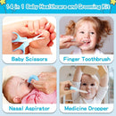 Baby Grooming Kit，Infant Safety Care Setwith Hair Brush Comb Nail Clipper Nasal Aspirator, Baby Essentials Kit for Newborn Girls Boys (14 PC-Blue Kit) by TinyTreasures Baby Boutique