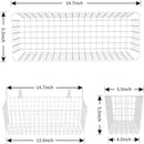 Joben Oligey 3 Set [Extra Large] Hanging Wall Wire Baskets, Farmhouse Food Storage Kitchen Pantry Laundry Closet Garage RV, White by CozyNest Decor