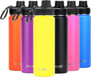 DRINCO Stainless Steel Water Bottle Spout Lid Vacuum Insulated Double Wall Water Bottle Wide Mouth (40oz 32oz 22oz 18oz 14oz) Leak Proof Keeps Cold or Hot (22 oz, 22oz Illuminating Yellow) by CozyNest Decor