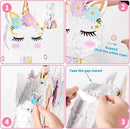 Foldable Unicorn Piñata - Unicorn Birthday Party Supplies Extendable Piñata with Blindfold Bat and Tassels Unicorn Birthday Party Decoration Games Folding Pink Unicorn Piñatas for Kids Classroom Game by TinyTreasures Baby Boutique