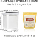 Medium Food Storage Containers with Lids Airtight 2.5L /84.5Oz, for Flour, Sugar, Baking Supply, 3PCS BPA Free Plastic Canisters for Kitchen Pantry Organization by CozyNest Decor