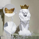 LCdecohome Sculptures Home Decor Lion Statue 15 Inch White Lion Decoration for Living Room 8.5 * 5.5 * 15 Inch by GreenHaven Gardens