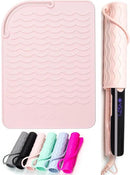 ANGENIL Flat Iron Silicone Mat and Travel Case for Hair Tools - Heat Resistant Mat, Straightener Pad, and Curling Iron Sleeve (9" x 6.5") by CozyNest Decor