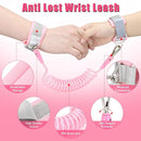 Toddlers Leash + Anti Lost Wrist Link Child Kids Safety Harness Kids Walking Wristband Assistant Strap Belt for Girl Pink Christmas Gift (PINK2) by TinyTreasures Baby Boutique