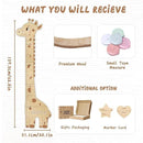Personalized Name Kids Growth Chart for Wall, Cute Giraffe Wooden Growth Chart Kids Height Chart, Wall Measurement for Kids, Height Chart for Wall, Growth Ruler for Children by CozyNest Decor