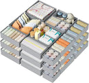 DIMJ Drawer Organizer Clothes 24 Pack - Foldable Baby Organizers and Storage & Dresser Organizer for Bedroom, Closet - Nursery Organization Dresser Dividers for underwear, Sock,Bra, Belt, Tie, Gray by CozyNest Decor