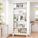 70.87" H Metal Kitchen Pantry Cabinet, Freestanding Cupboard with 2 Doors and 4 Adjustable Shelves, Tall Metal Storage Cabinet for Kitchen, Bathroom, Dinning Room or Laundry Room （White） by CozyNest Decor