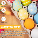 CALPALMY 24 Pieces Wooden Eggs - Life-Size, Reusable Fake Easter Eggs for Painting, Decorating, Crafting, Pretend Play, Faux Food Display, Nest Box Training by TinyTreasures Baby Boutique