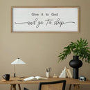 SRSZHIYUE Give It To God And Go to Sleep Sign Wall Decor 40"×15" for Master Bedroom Above Bed Guest Room Over Art Decoration (Wood) by CozyNest Decor