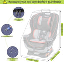 Padded Car Seat Travel Bag for Airplane, Heavy Duty Backpack for Air Travel, Water-Resistant Carrier with Shoulder Strap, Fits Most Car Seats (Blue+Black) by TinyTreasures Baby Boutique