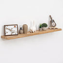 48 Inch Floating Shelves for Wall, Rustic Live Edge Elm Wood Shelf, Heavy-Duty Deep Floating Shelf for Home Decor, Wall Mounted Storage Shelves for Books, Bathroom, and Kitchen, Natural Finish by CozyNest Decor