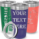 Personalized Tumblers, Custom Name Coffee Cup, Girlfriend Gifts, Small Tumbler with Lid Included, Gift for Her, Gift for Him, Keep Drinks Cold and Hot (Purple, 20oz) by TinyTreasures Baby Boutique