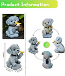 Solar Garden Statue Decor,Animal Solar Lights Outdoor Waterproof,Solar Garden Decorative Lawn Patio, Balcony, Yard Ornament Unique Housewarming Gifts (Dog Butterfly) by CozyNest Decor