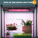 Barrina Plant Shelf with Grow Light, 5-Tier, Plant Stand with 40W Ultra-Thin Grow Light Panel for Hydroponics, Seedlings, Succulents, Flowers, Veg, 3/6/12h Timer, 15.7" L x 11.8" W x 59.1" H by GreenHaven Gardens