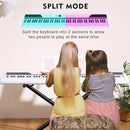 MUSTAR Digital Piano 88 Key Weighted with Stand, 88 Key Semi Weighted Keyboard Piano MEP-1400, Electric Piano Keyboard 88 Keys for Beginners, 2x25W Stereo Speakers, Case, Sustain Pedal, ABS, White by TinyTreasures Baby Boutique