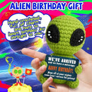 Cute Crochet Alien Plush Toy Unique Birthday Gift for Boys Girls Friends Man Women Handmade Alien Stuffed Animal Funny Space Theme Present for Kids, Teens Sci-Fi Fans by CozyNest Decor