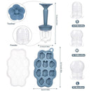 KingKam Baby Breastmilk Popsicle Molds & Baby Fruit Feeder (2 Pack), BPA Free Baby Food Teether Tray with Lids, Silicone Baby Food Teether Feeder, Teething Popsicle for Baby 4m+ by TinyTreasures Baby Boutique