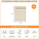 4 Piece Small, Durable Organic Cotton Mesh Laundry Bag with Strong Zipper and Breathable Mesh, Delicate Laundry Bag for Underwear, Clothes, Pants and Socks by TinyTreasures Baby Boutique