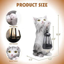 Solar Cat Garden Statue: Outdoor Cat Statues for Garden with Lights for Yard Art Lawn Ornaments Porch Patio Balcony Home House - Gardening Gifts for Women Grandma Mom by CozyNest Decor